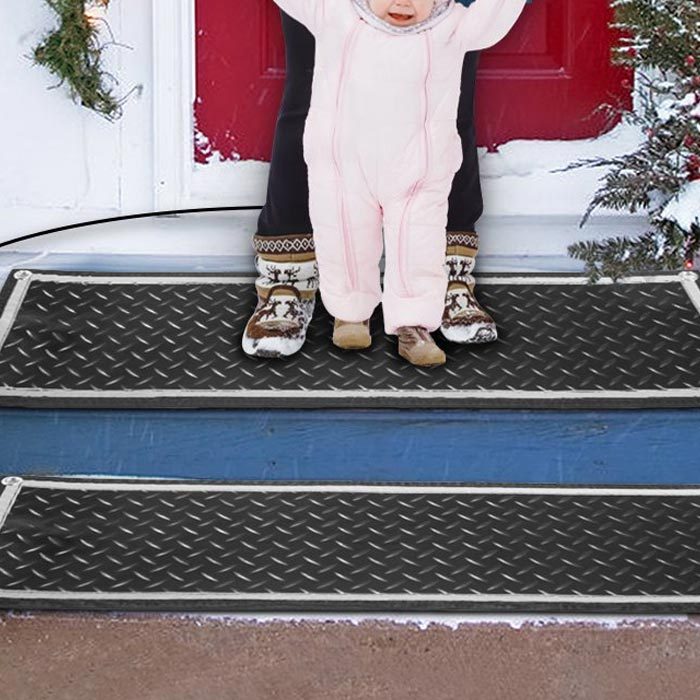 HeatTrak Heated Snow Melting Mats for Stairs - Heated Outdoor Mats - Electric Snow Melting Mats for Winter Snow Removal - Trusted Snow and Ice