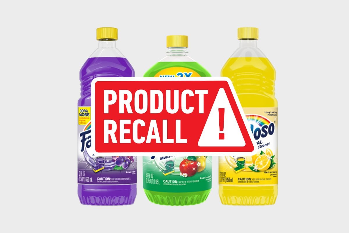 4.9 Million Bottles of Fabuloso Cleaner Recalled Over Potential Bacteria Contamination