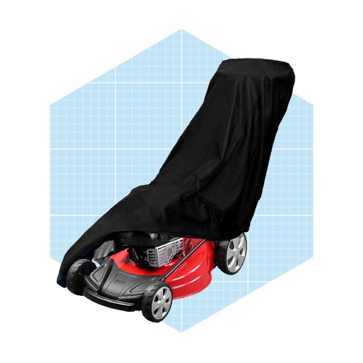 Lawn Mower Cover, Dust Uv Protection Polyester Cover With Secured String  For Gas Electric Reel Push Mowers
