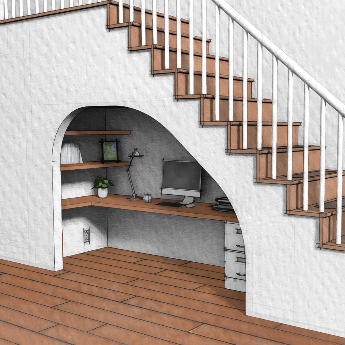 Five Creative Uses for the Space Under Your Stairs