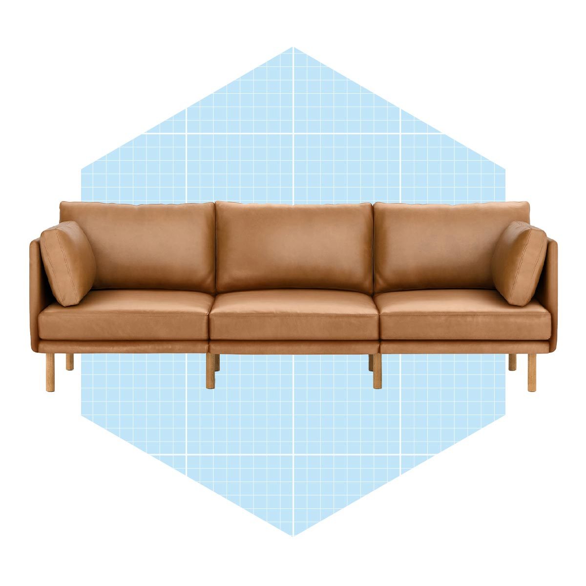 Field Leather Three Piece Sofa