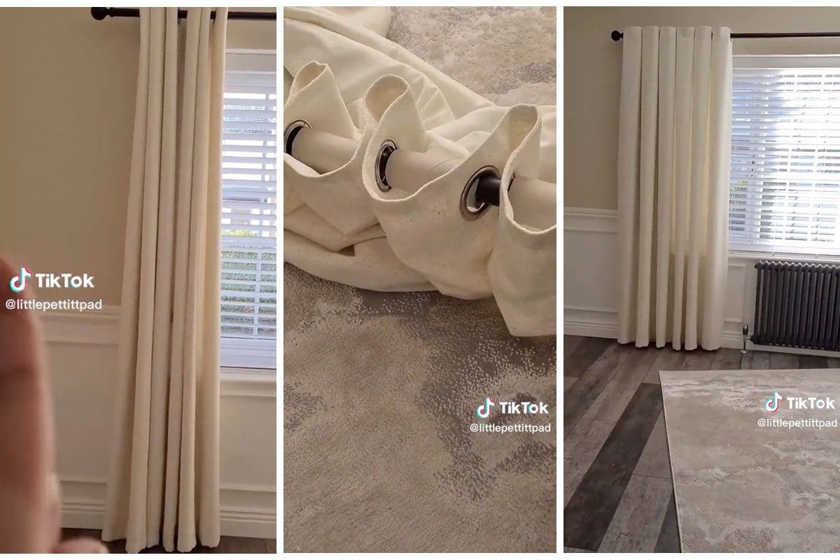 How to Perfectly Space Your Curtains Using Toilet Paper Rolls