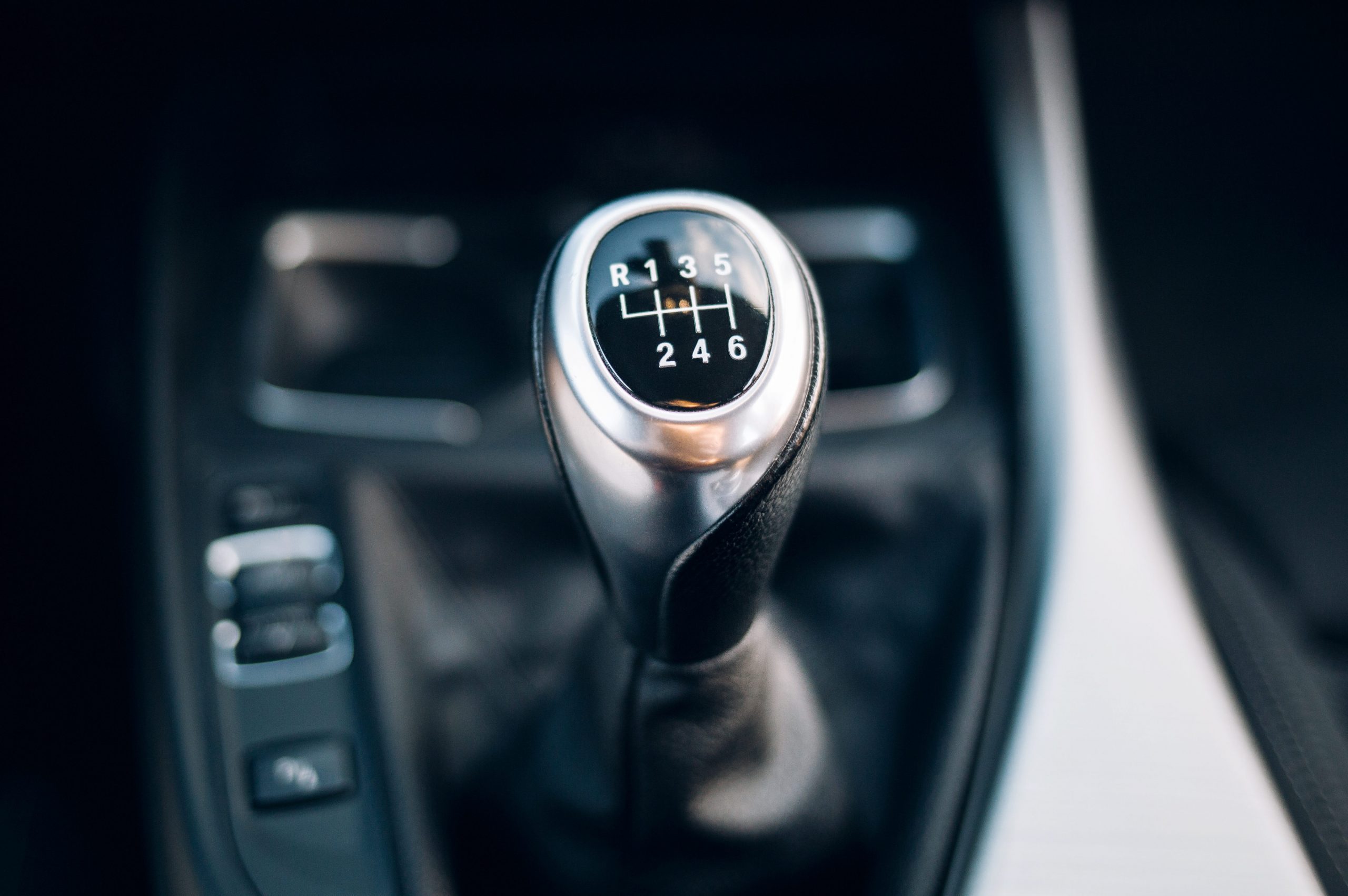 Manual Gearbox Handle In The Car