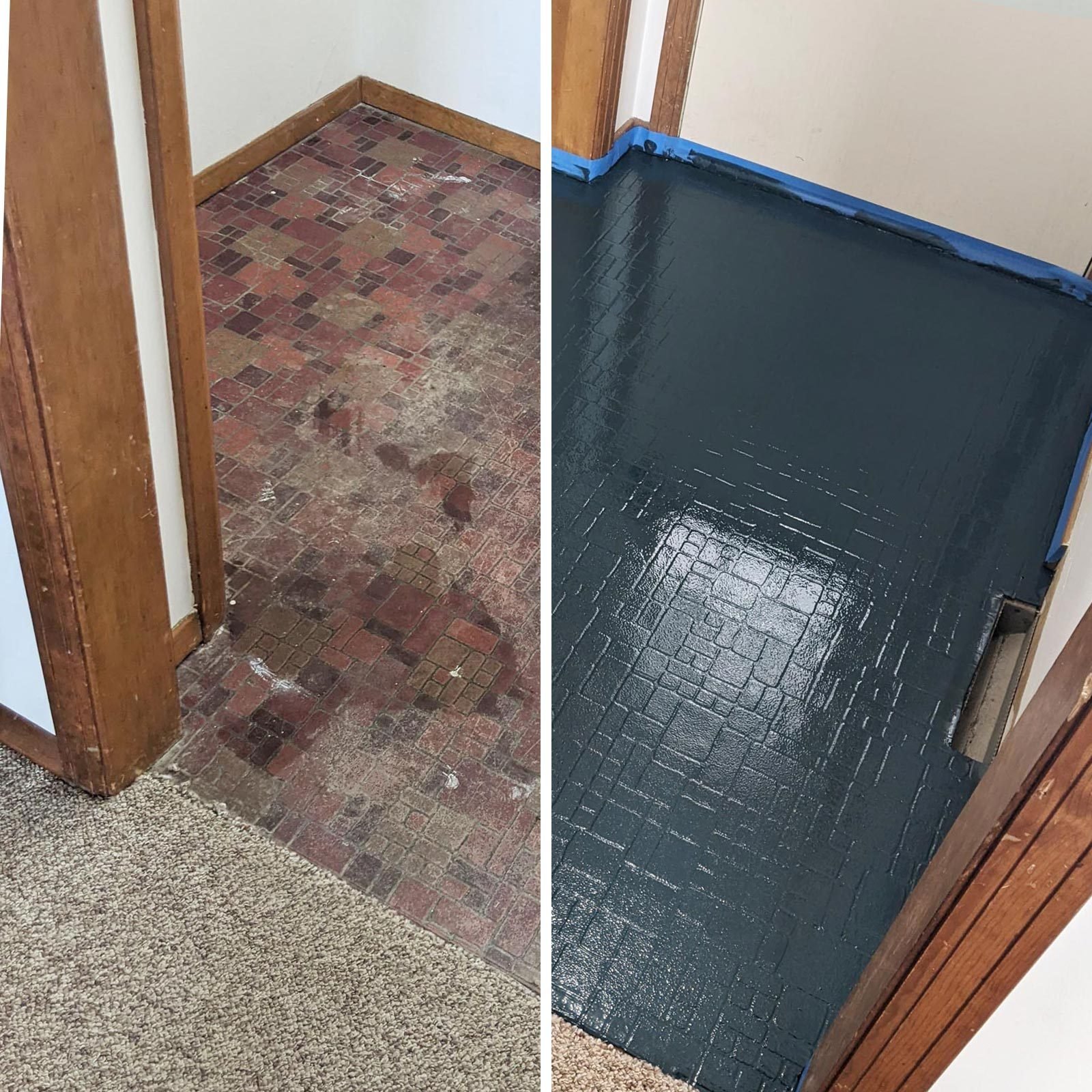 Before And After Painting Vinyl Floor