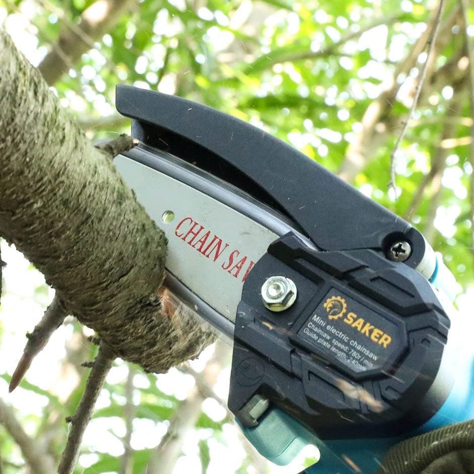 The Saker Mini Chainsaw Is the Best Electric Chainsaw—and It's 50 Off