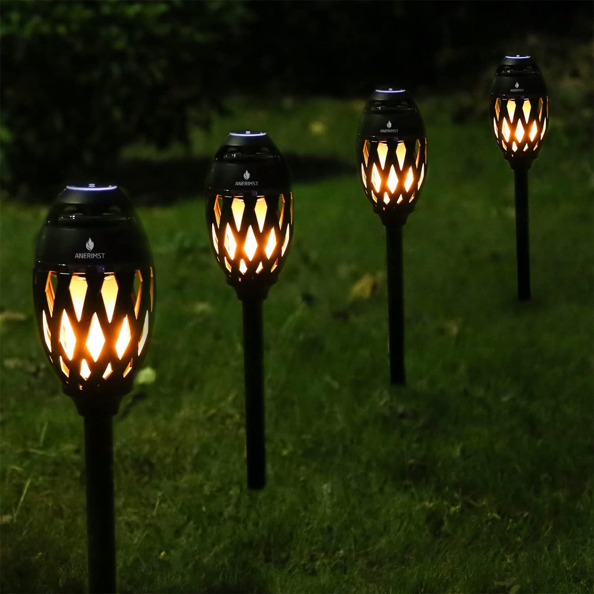 This Flameless Backyard Torch Doubles as a Bluetooth Speaker with Lights