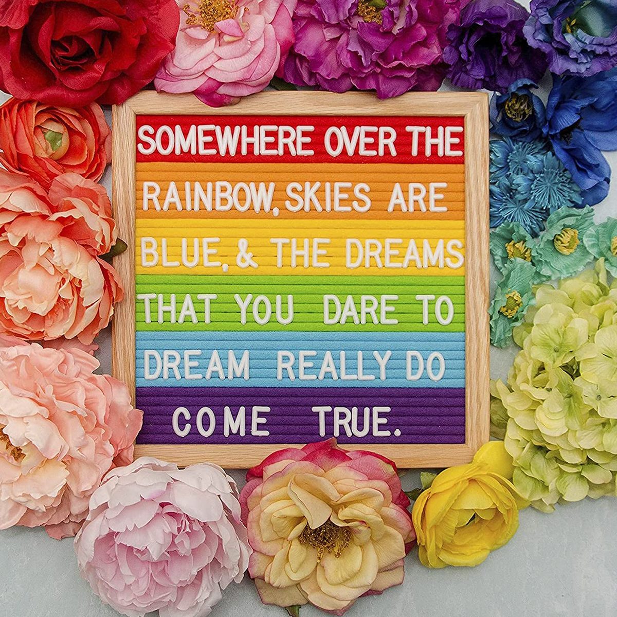 Felt Like Sharing Rainbow Felt Letter Board