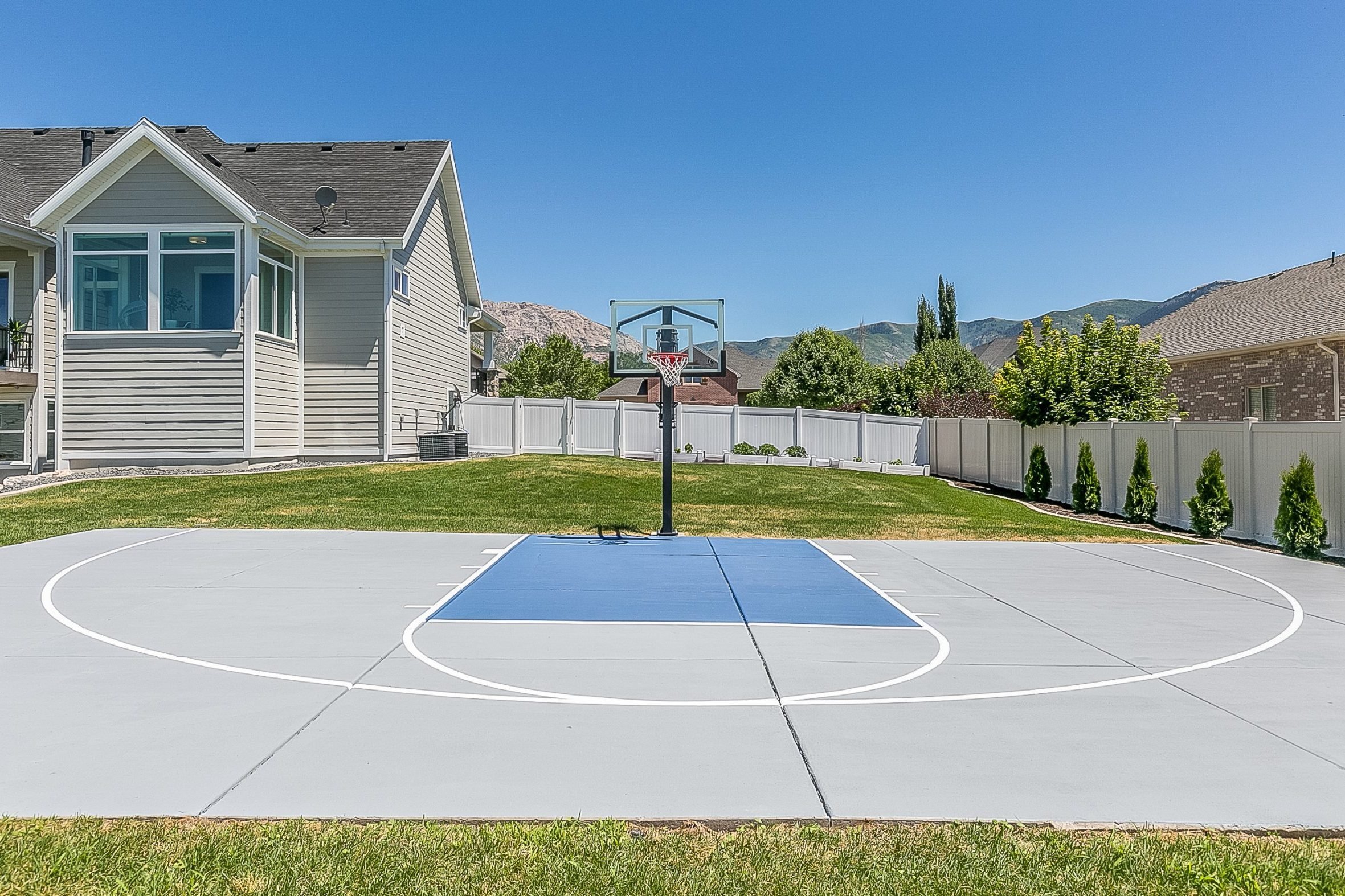 indoor basketball court in a house