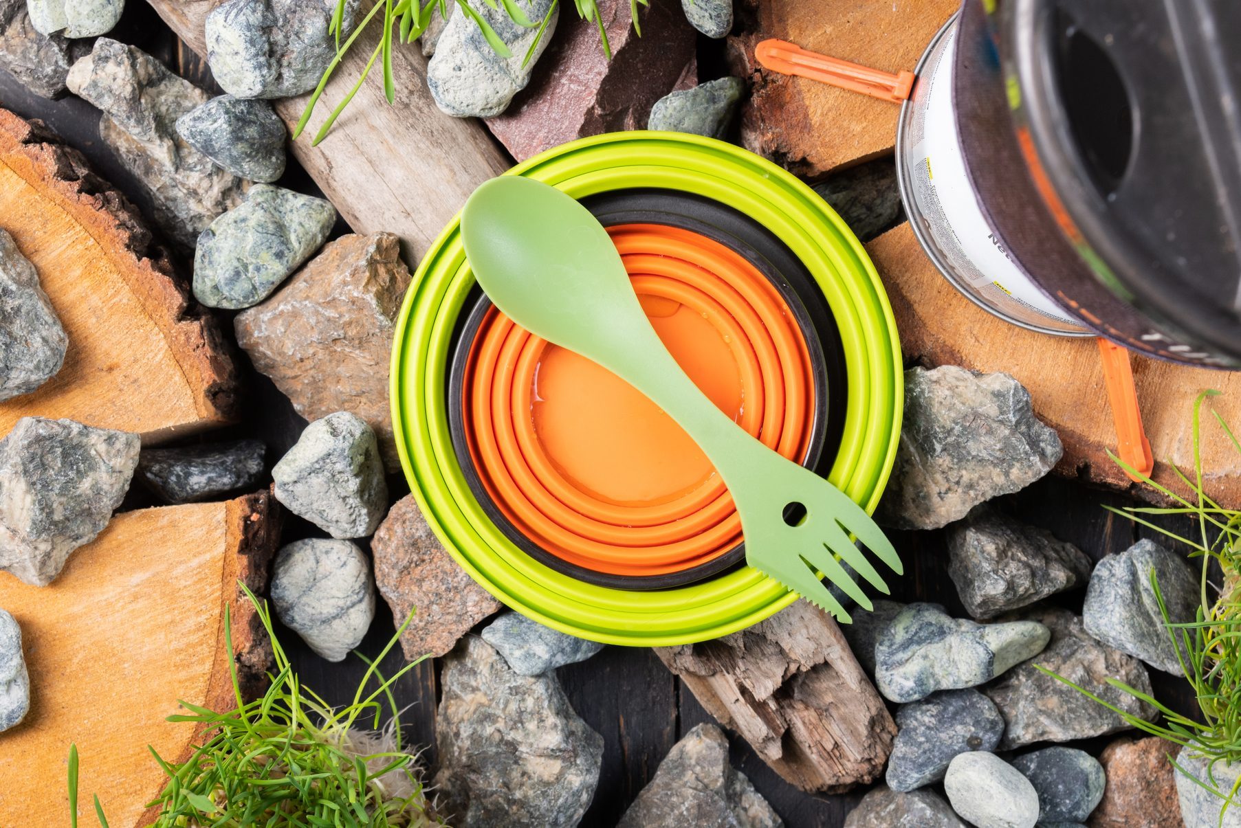 Foldable soft travel tableware. Spoon fork and utensils.