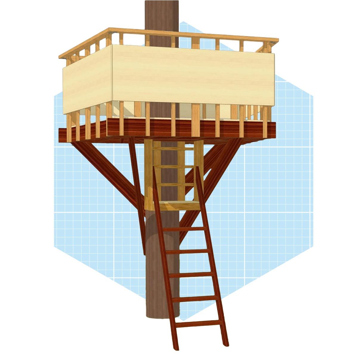 The Tahoe : Rectangular Treehouse Plan, Size: One Size