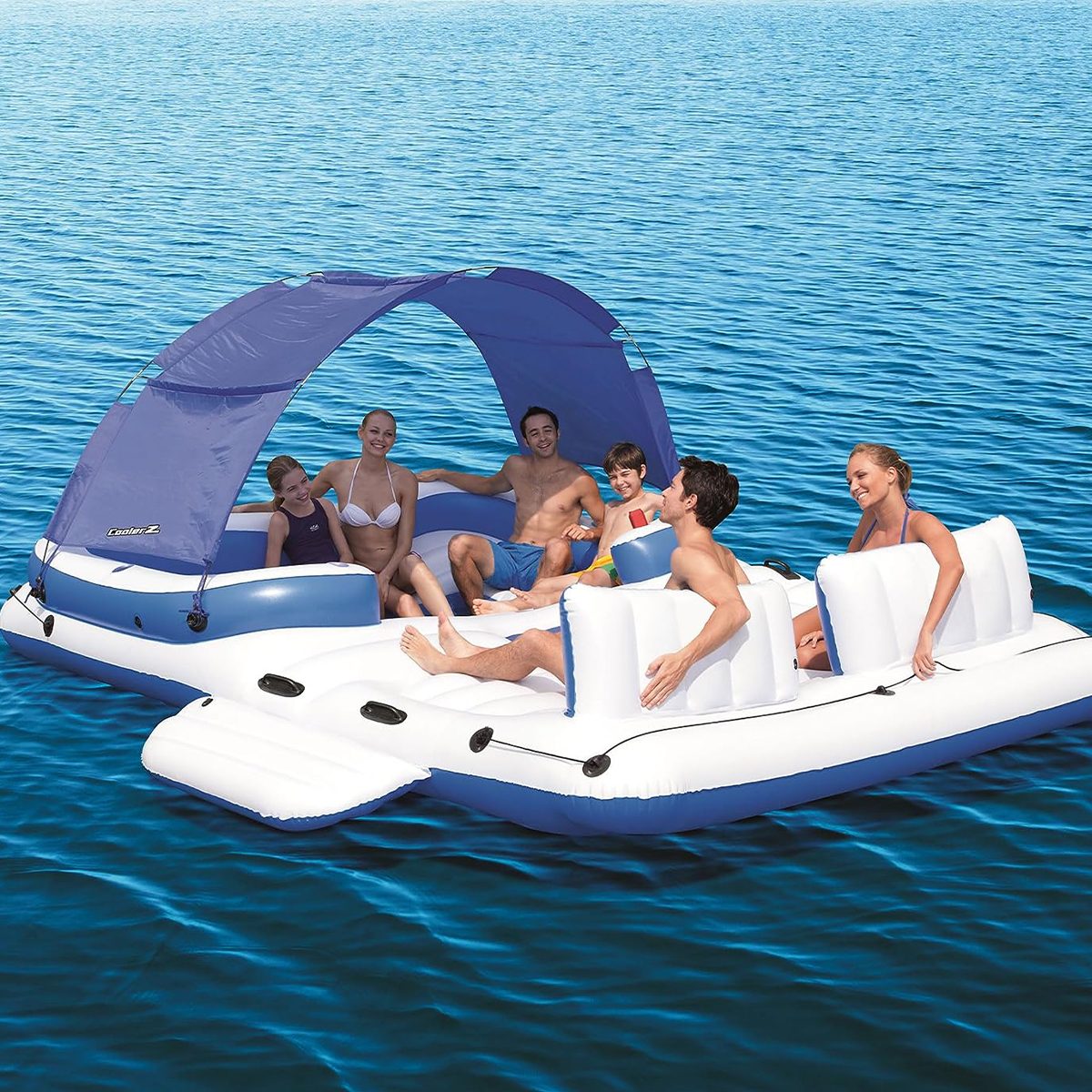 Bestway Hydro Force Tropical Breeze Raft: Party-Ready with Built-In Cooler!