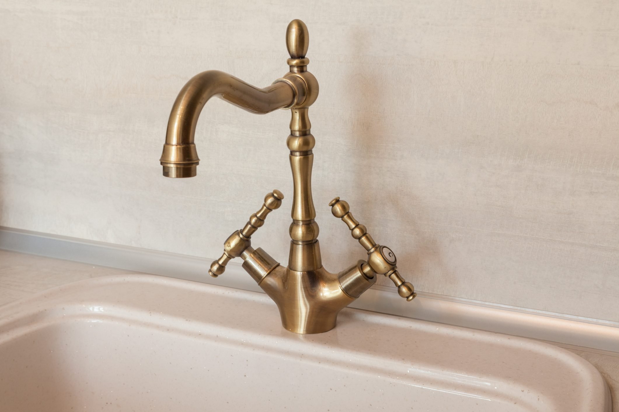 Vintage retro bronze water tap faucet