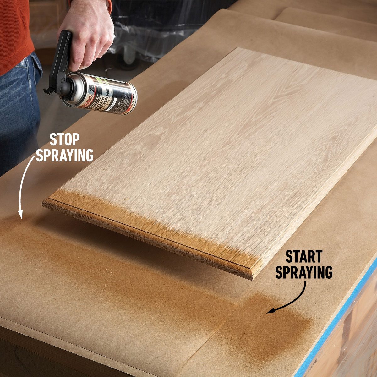 9 Tips For Spraying Varnish On Wood Start The Polyurethane Spray Paint Off The Edge