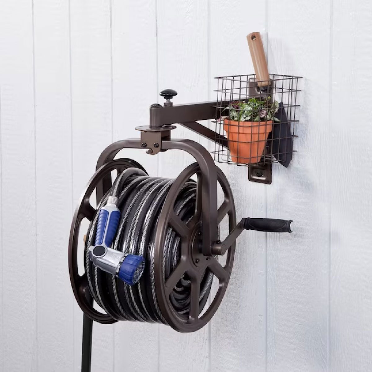 Stainless Steel Wall Mounted Garden Hose Reels & Storage Equipment