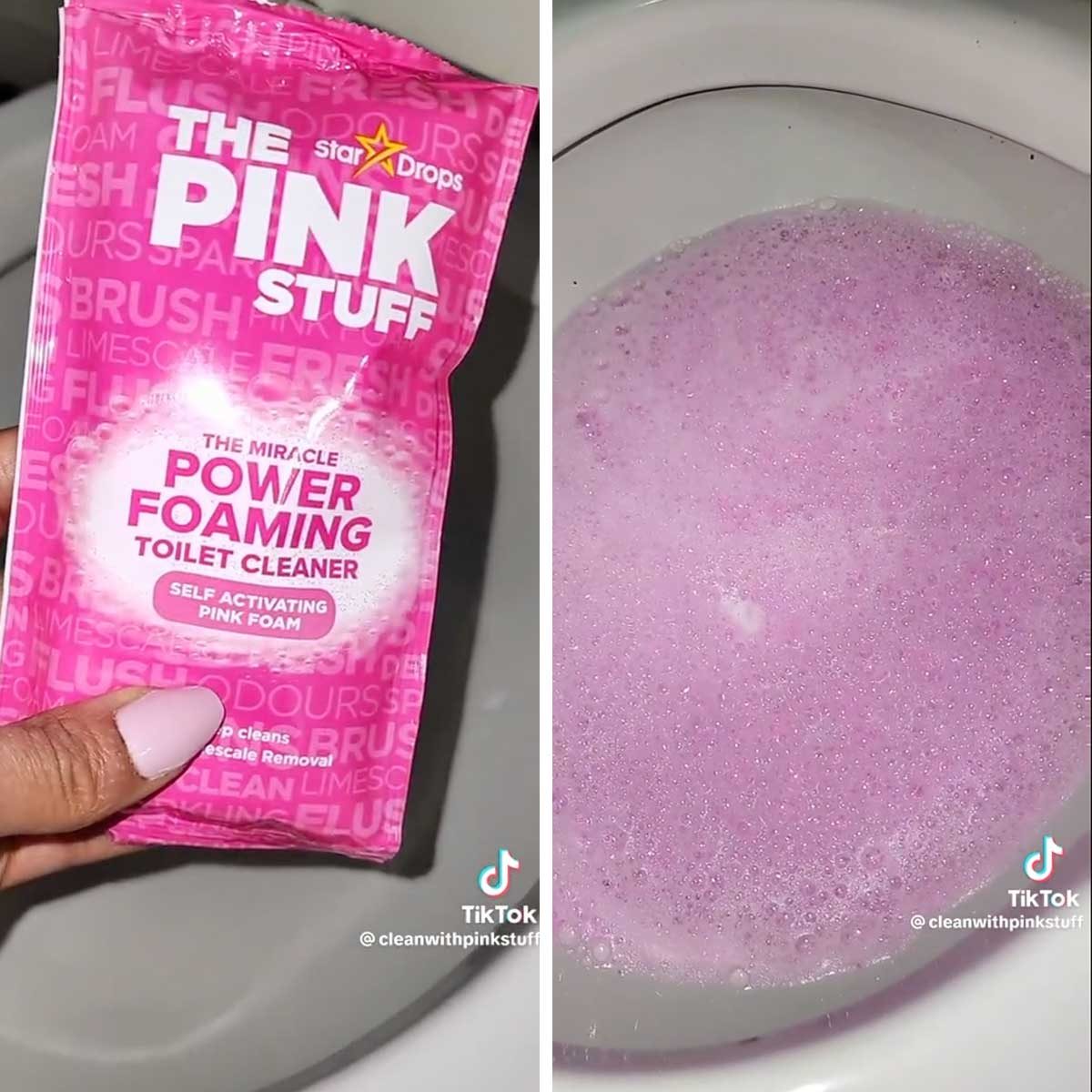 Tik Tok star fills her toilet to the brim with cleaning products