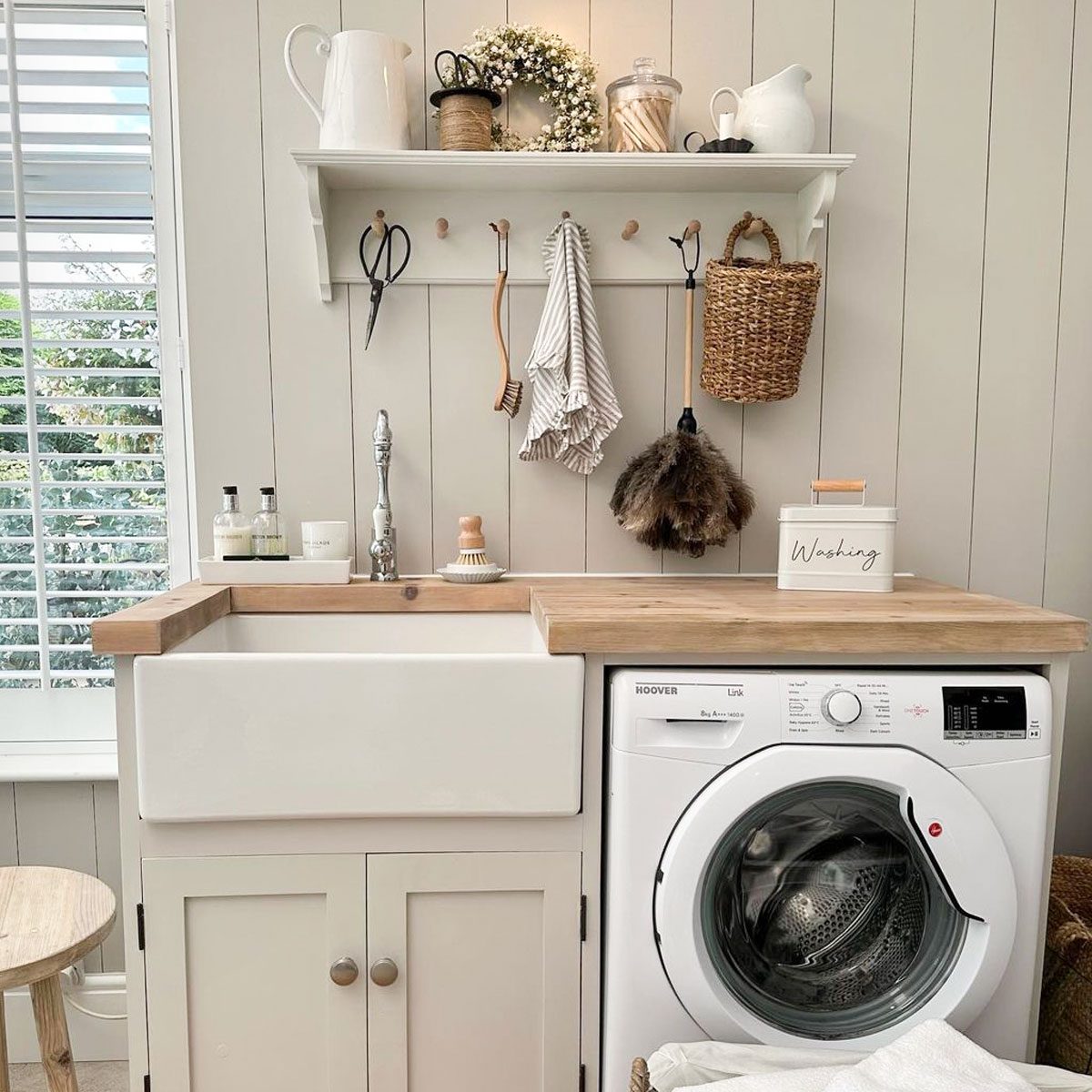 clean laundry room