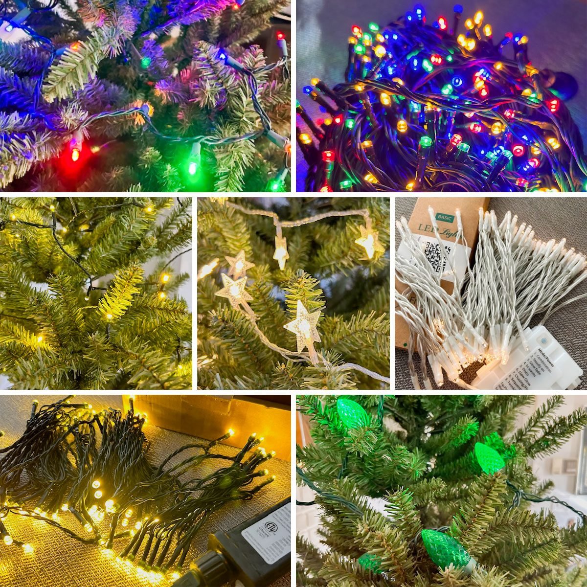 Battery Operated Micro LED Lights - Northern Lights and Trees