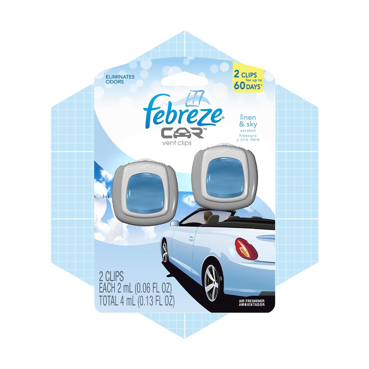 Febreze Unstoppables Car Clip Air Freshener Fresh