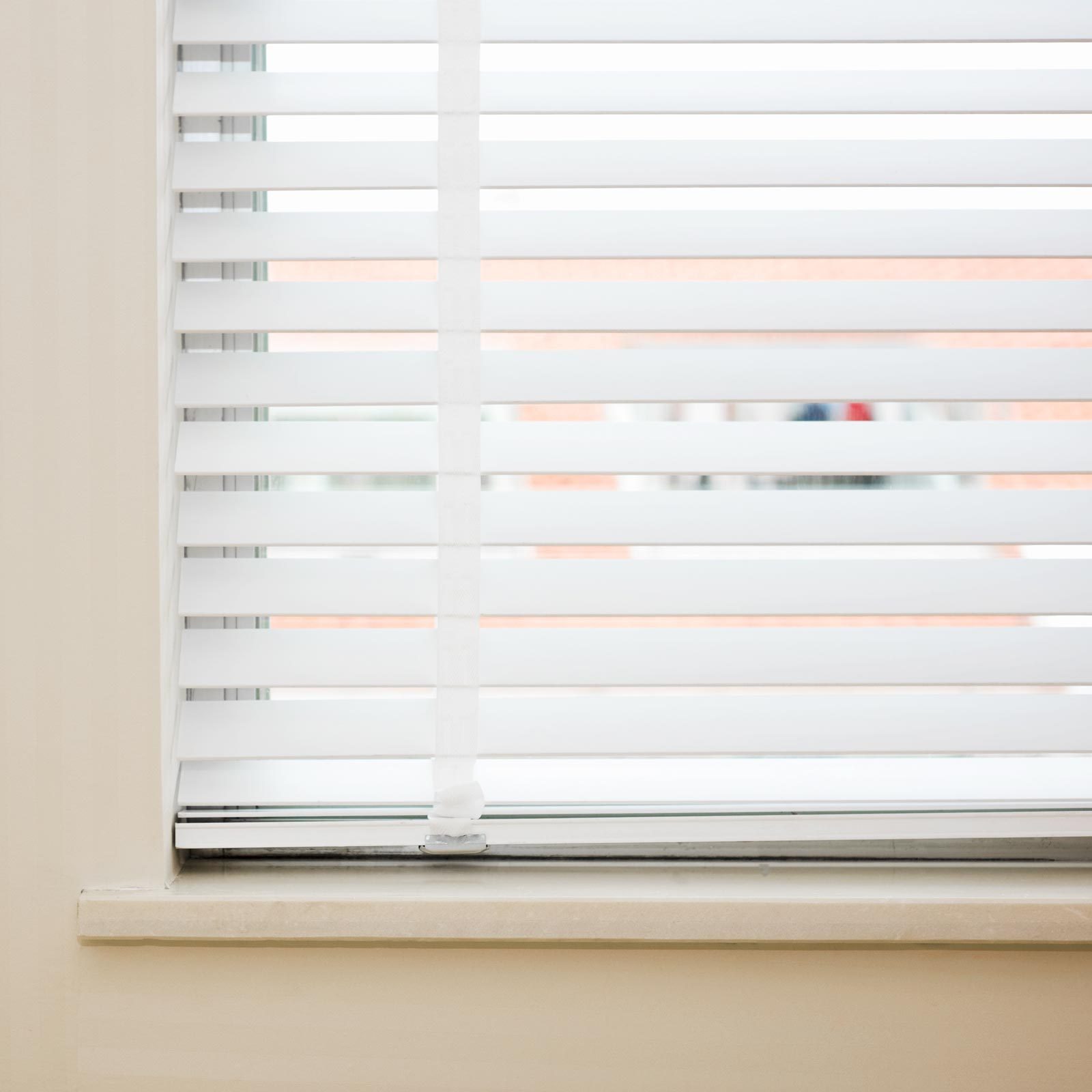 white window blinds