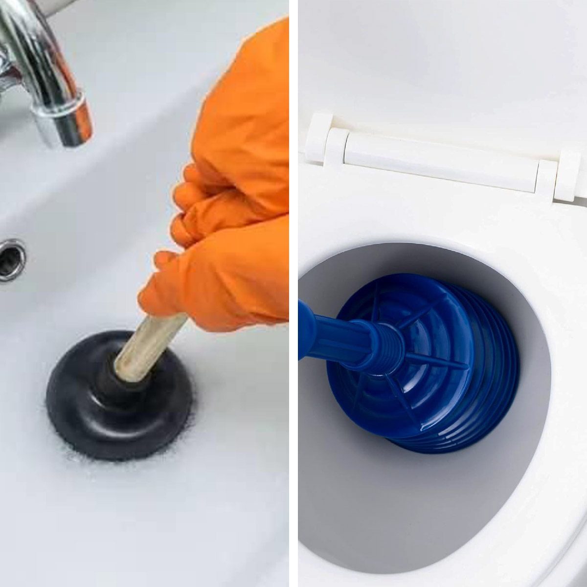 How to Plunge a Toilet or a Sink (sink plunger vs. toilet plunger) 