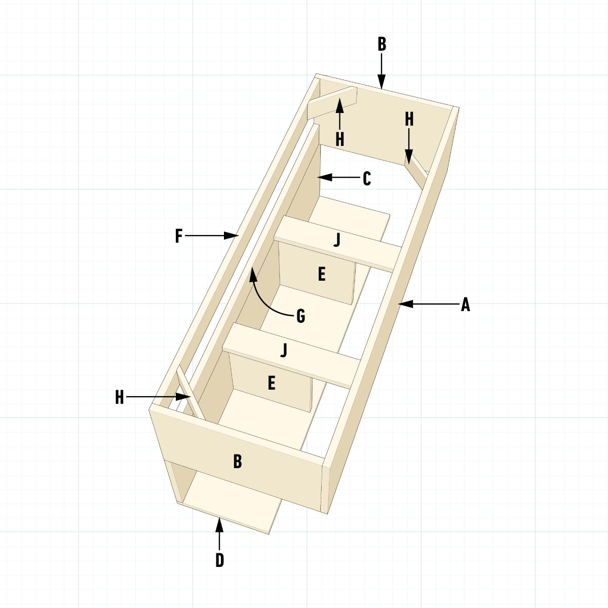 How To Build A Bathroom Vanity Installation graphic with grid background