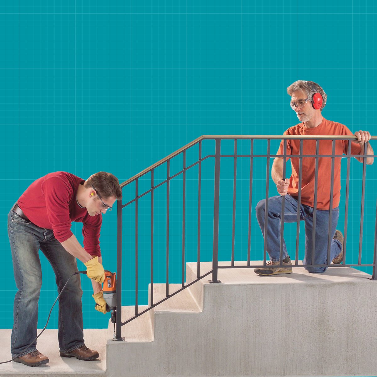 How To Install an Outdoor Stair Railing on Concrete Steps