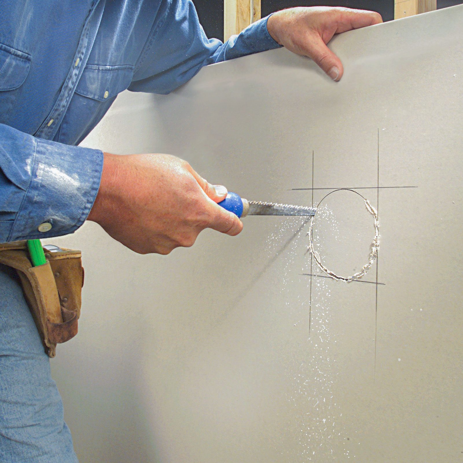 How To Cut a Perfectly-Sized Hole in Drywall for Lights and Electrical Boxes
