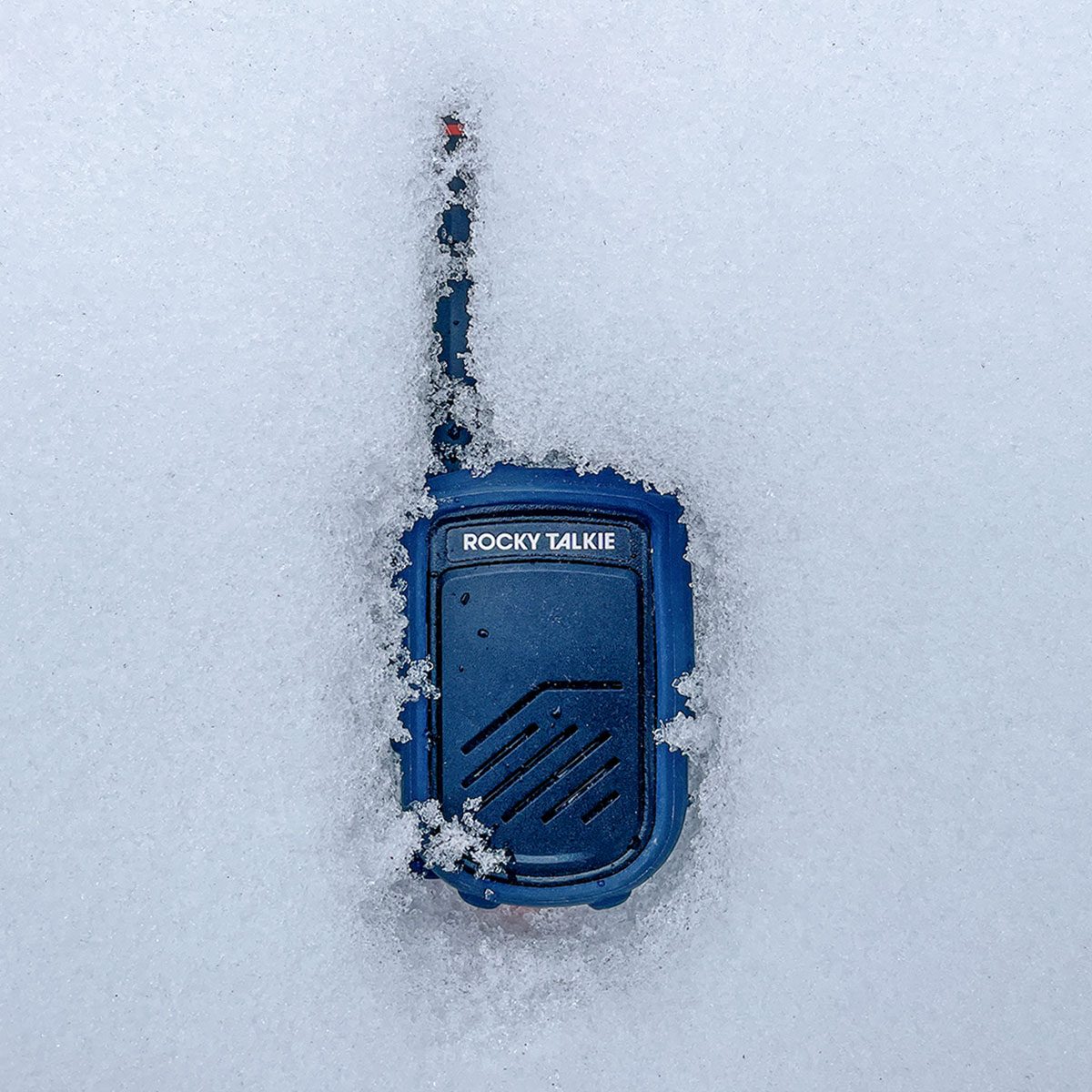 Rocky Talkie Rugged Two Way Radio in snow