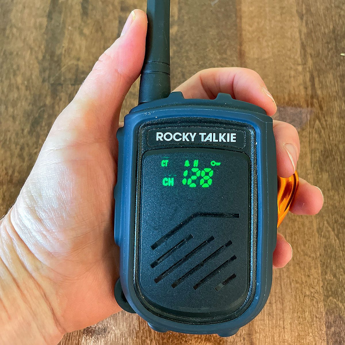 Green LED Display on Rocky Talkie Rugged Two Way Radio