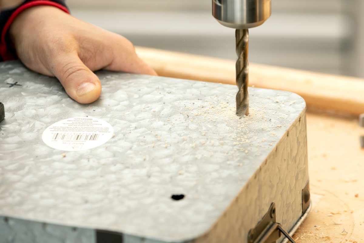 Drill Holes In The Catch Tray