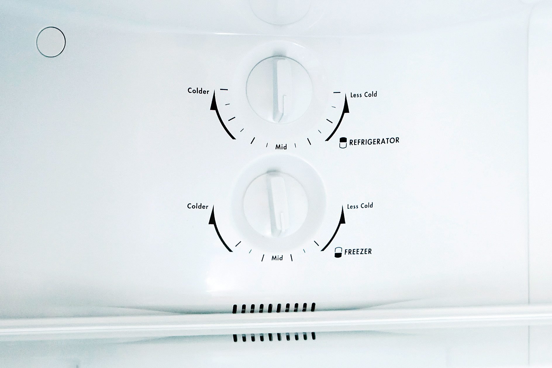 fridge temperature dials
