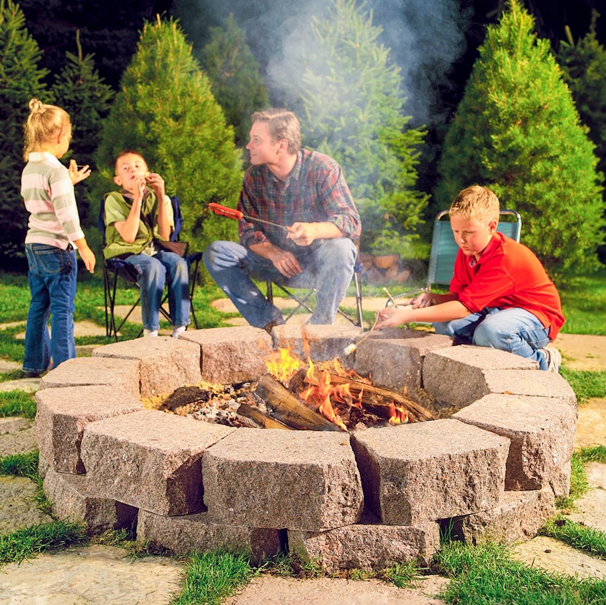 How To Build a Fire Pit with Landscaping Stones