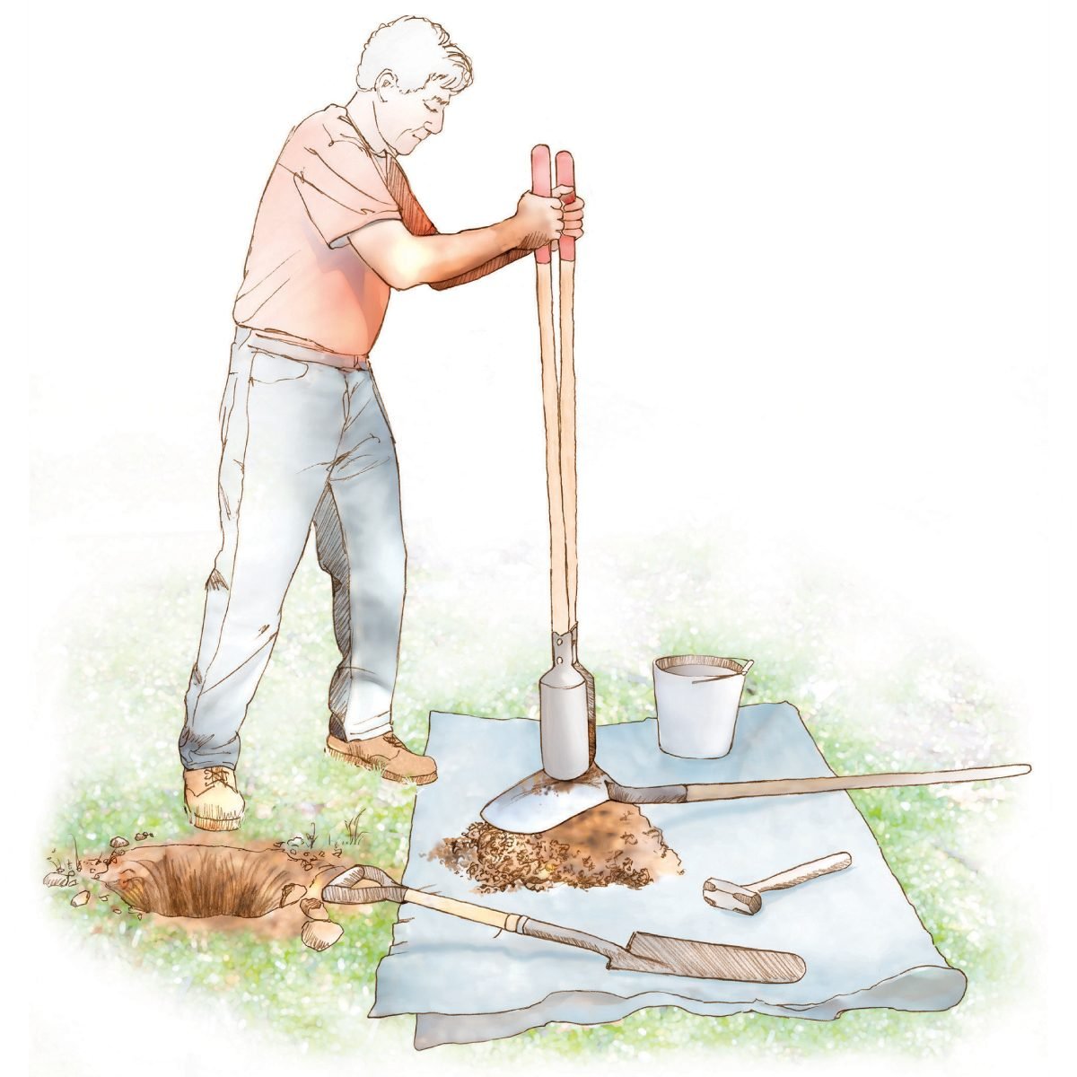 How To Dig a Fence Post Hole the Right Way