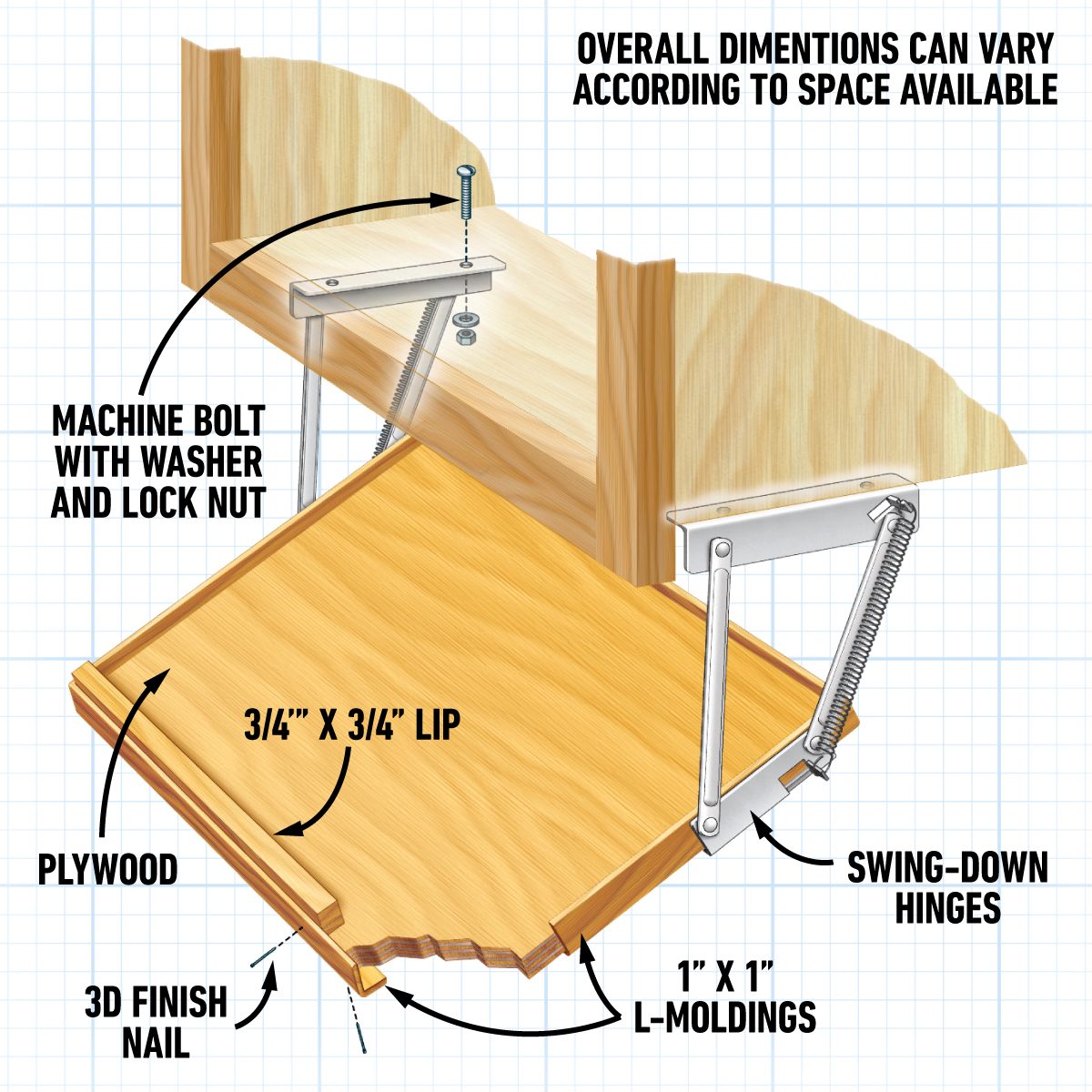 Swing Down Cookbook Rack 