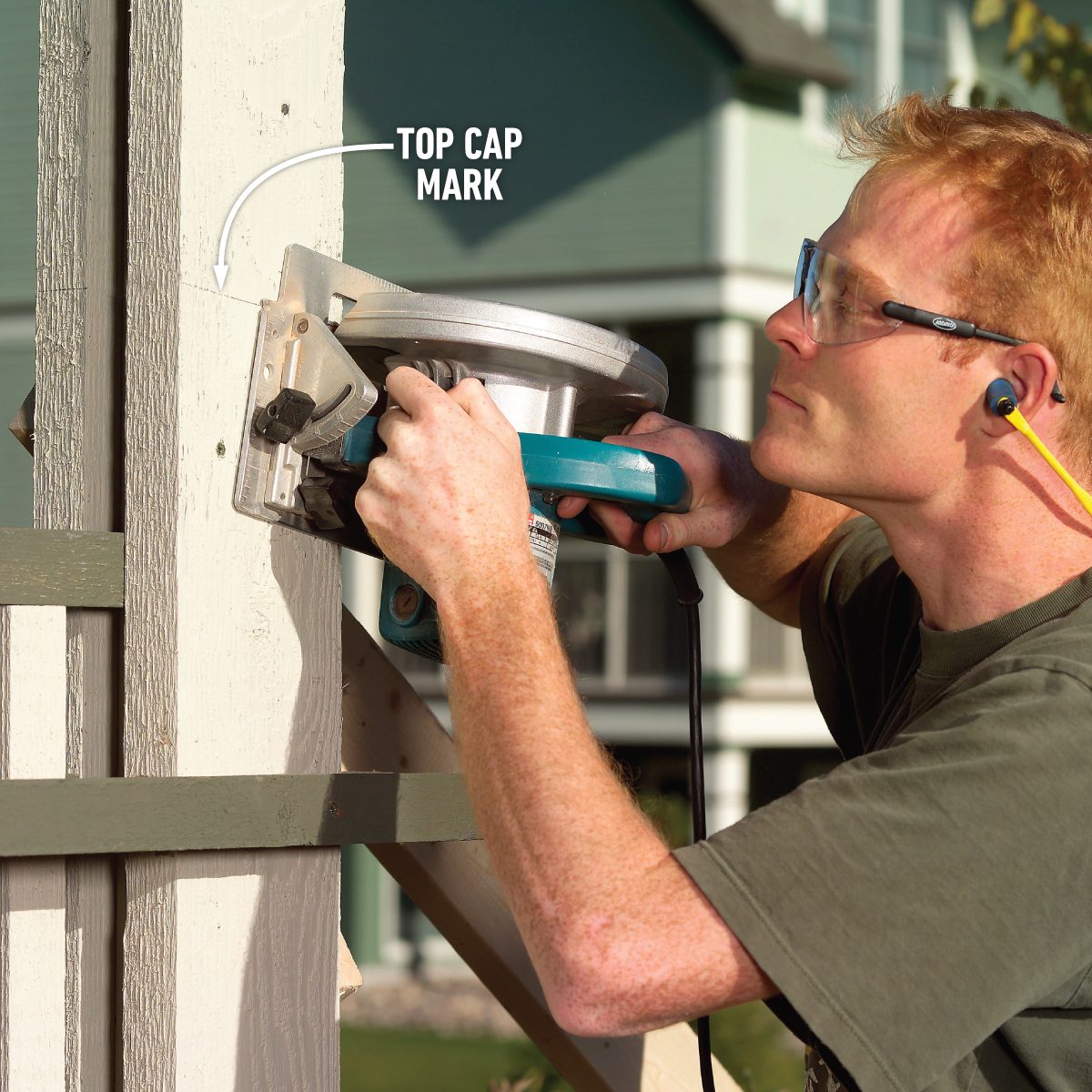 How To Build A Privacy Screen On Your Patio Cut the Posts