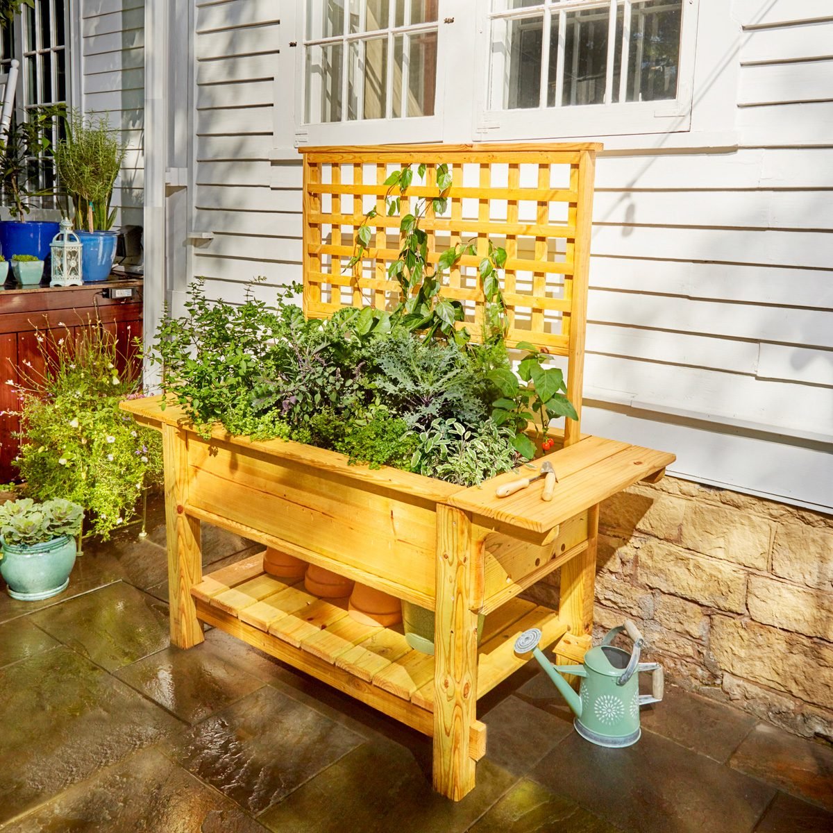 How To Build a DIY Raised Patio Planter With Legs