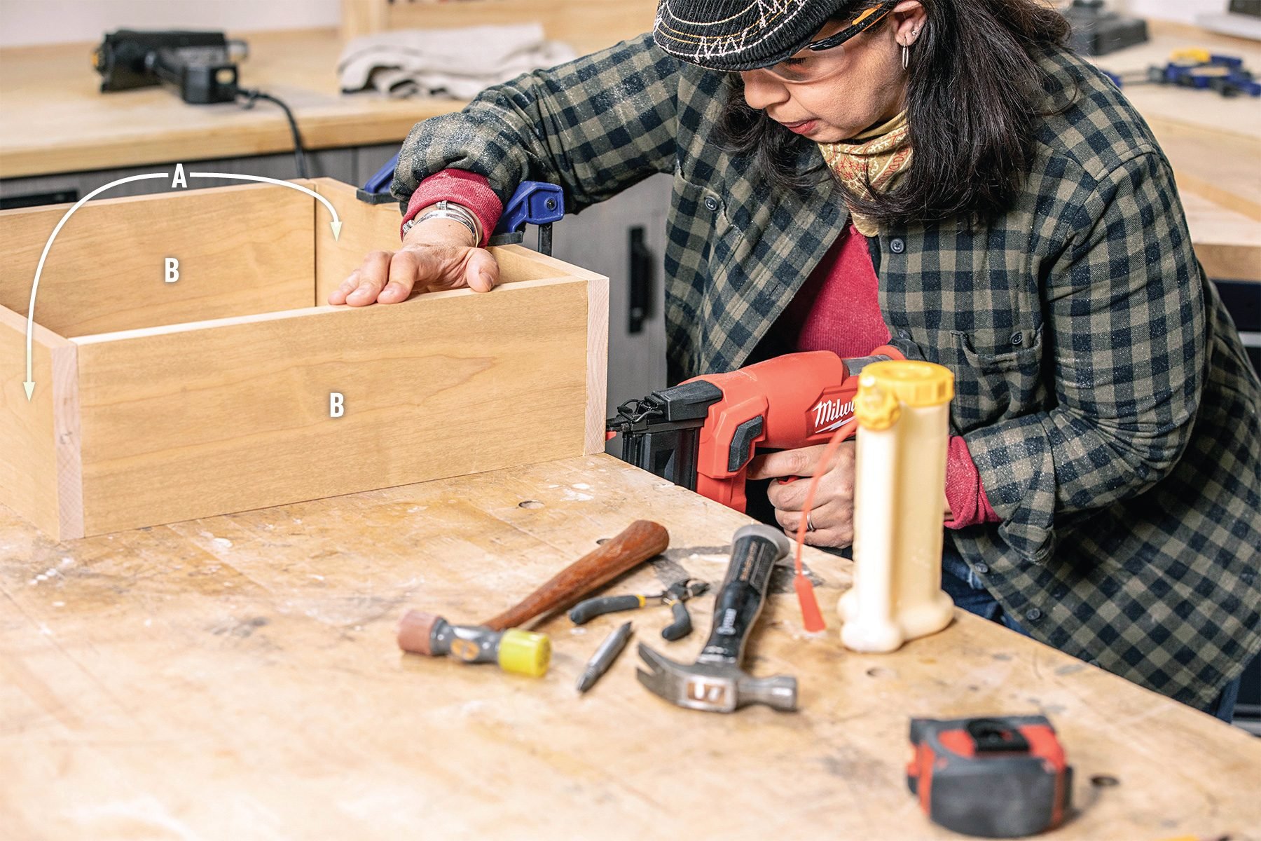 How To Make A Living Wall Nail together the box frames