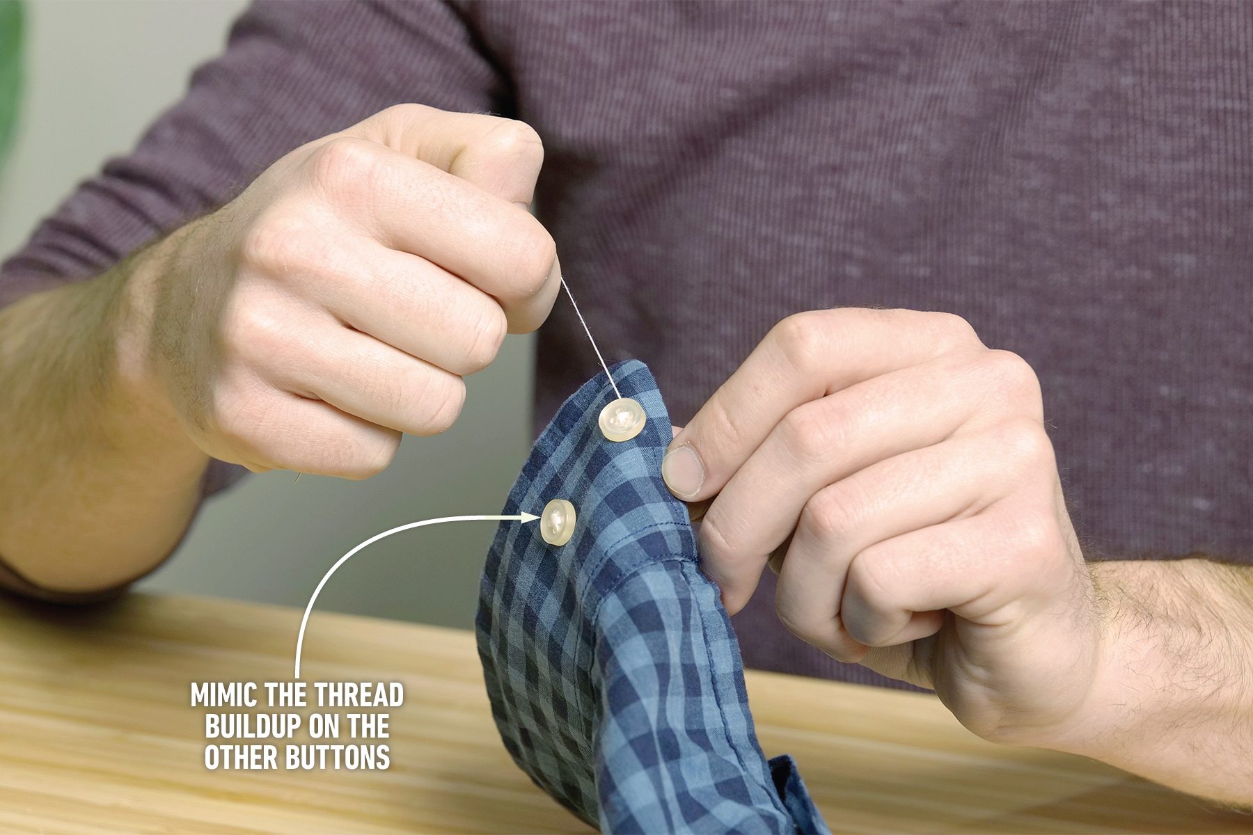 How To Sew A Button Tighten the button