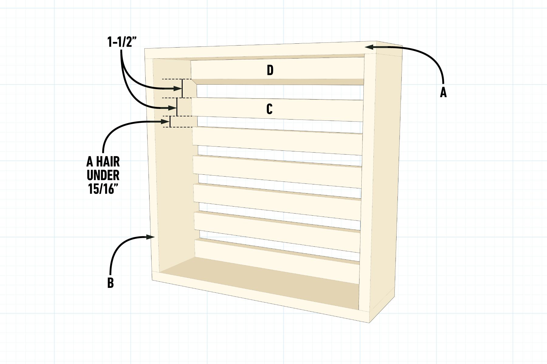 How To Make A Living Wall Build the horizontal slat boxes diagram