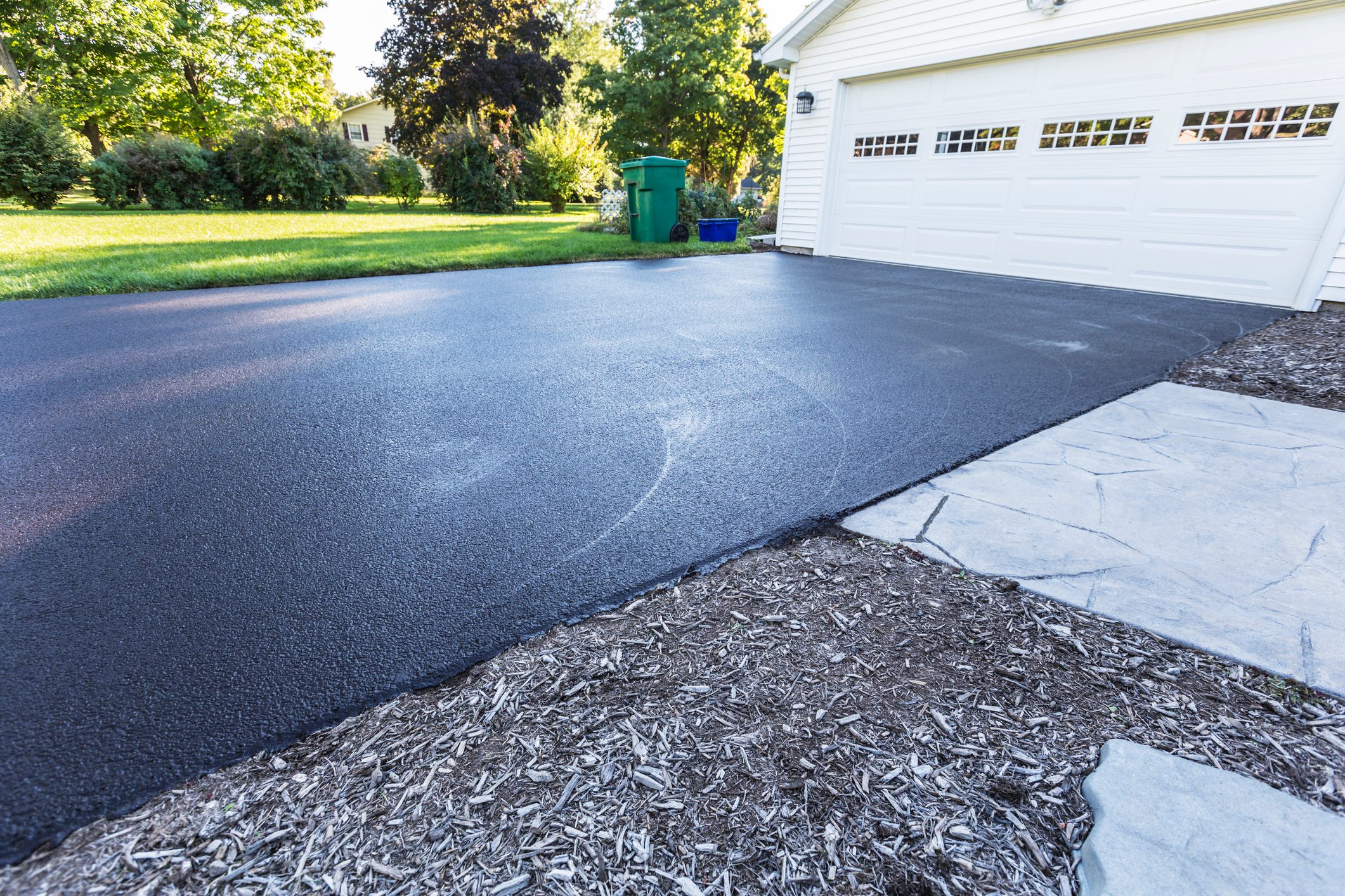 New Blacktop Asphalt Driveway