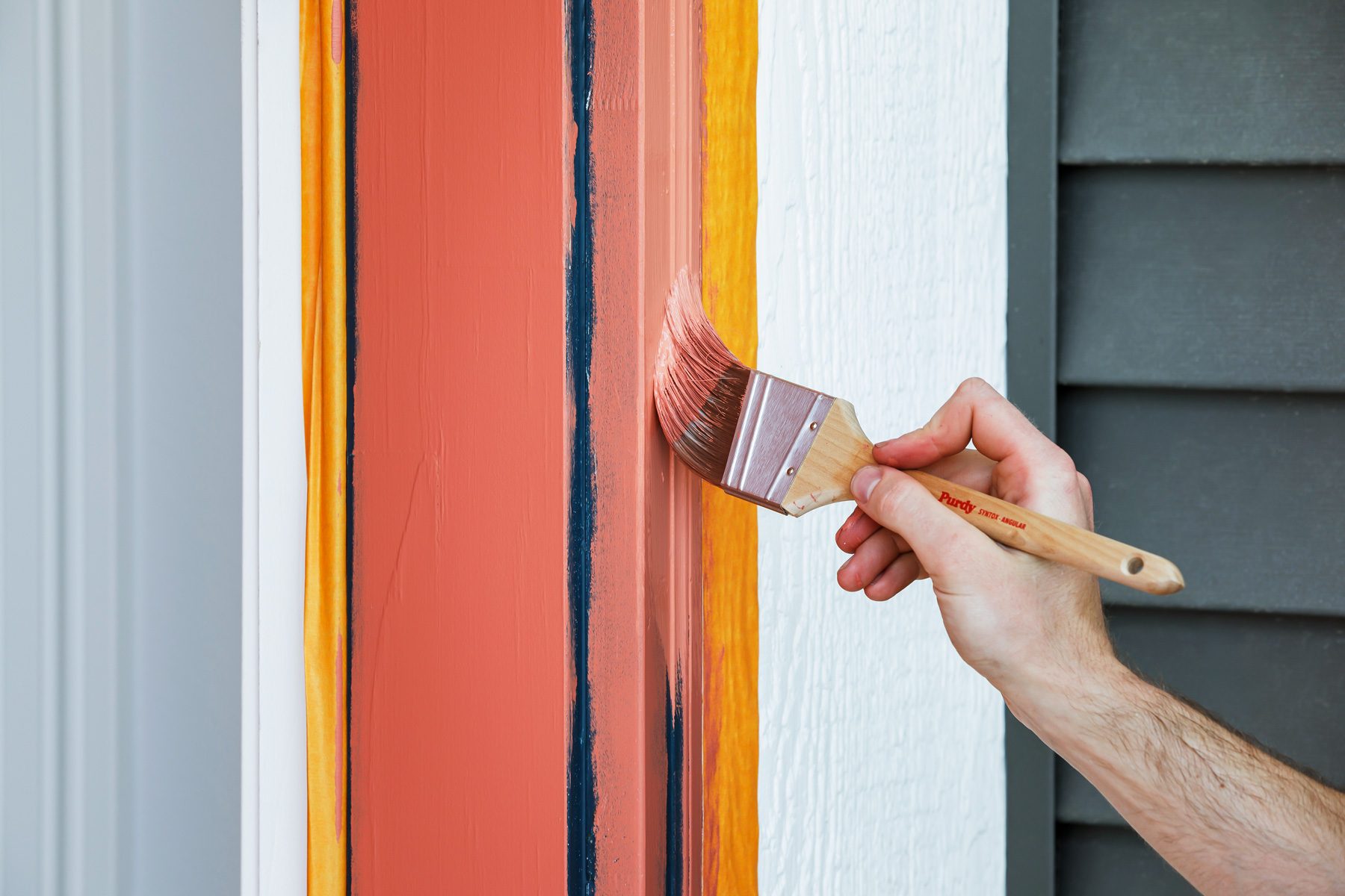 How To Paint A Front Door Without Removing It 