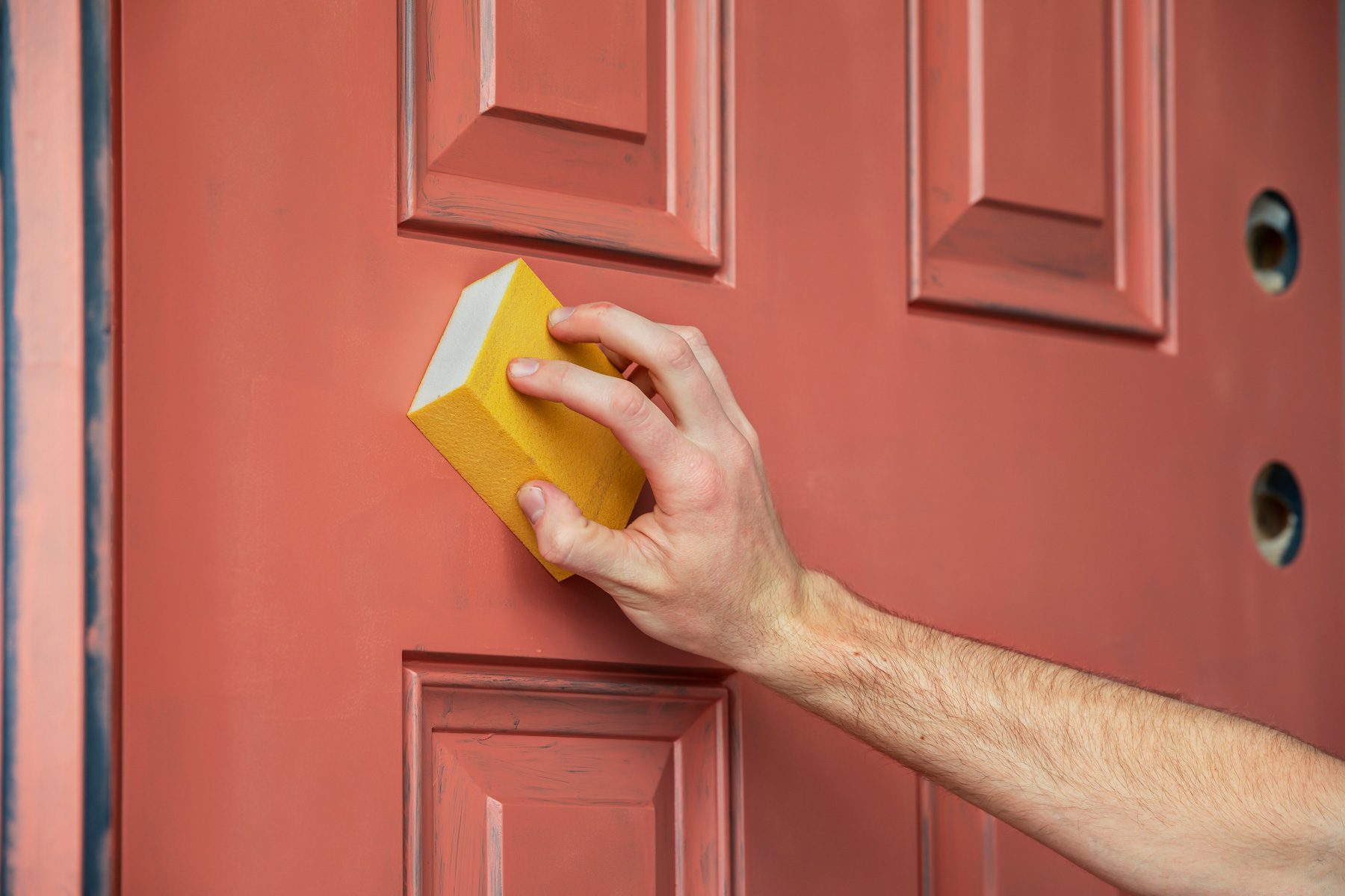 How To Paint A Front Door Without Removing It 