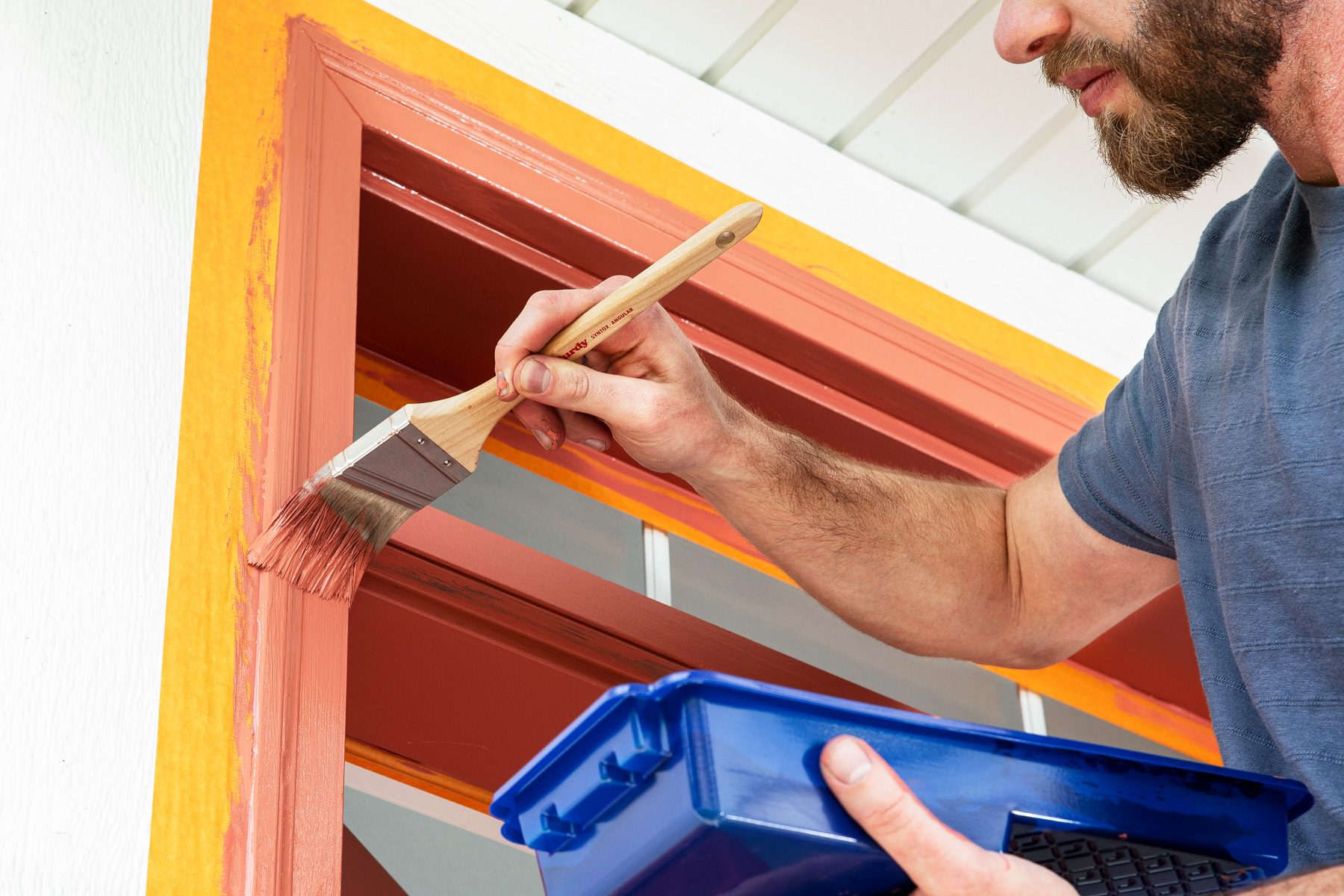 How To Paint A Front Door Without Removing It 