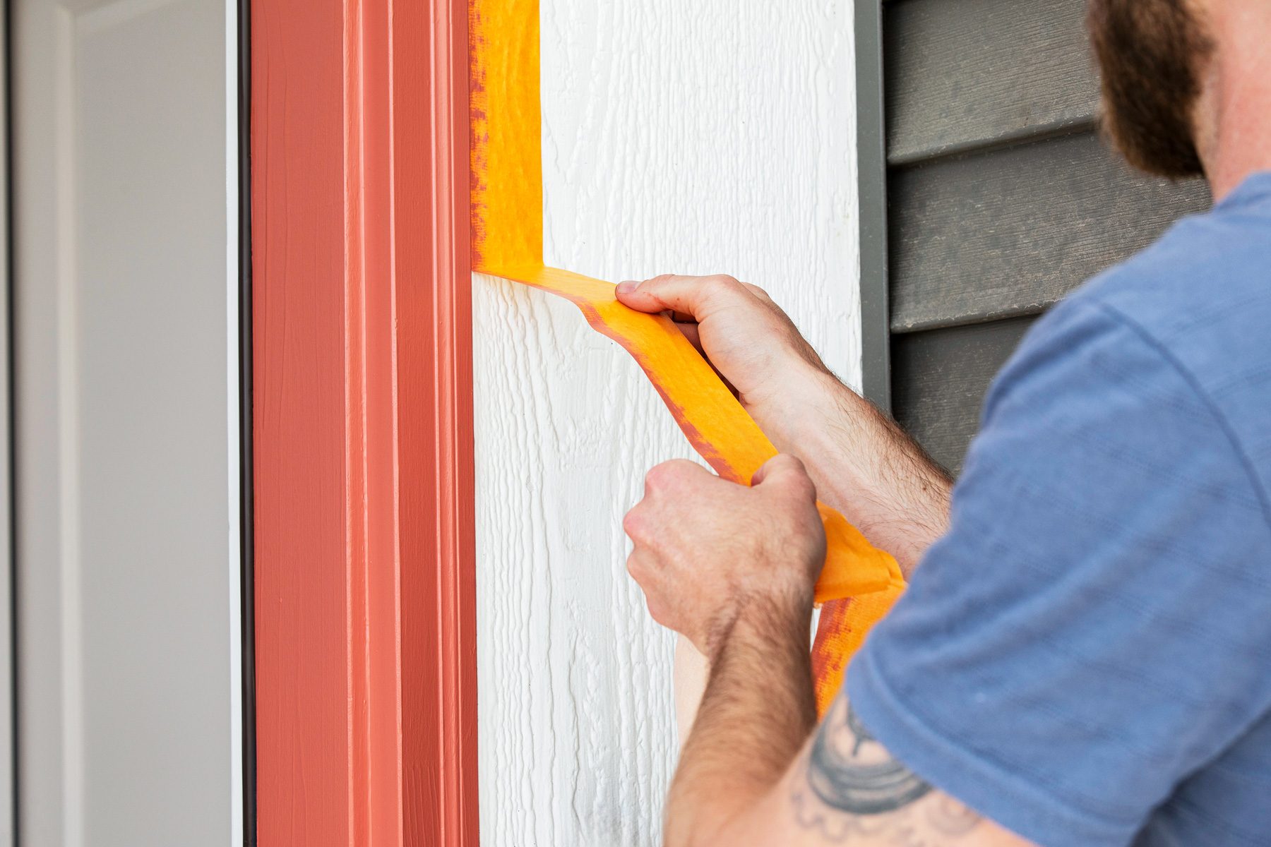 How To Paint A Front Door Without Removing It 