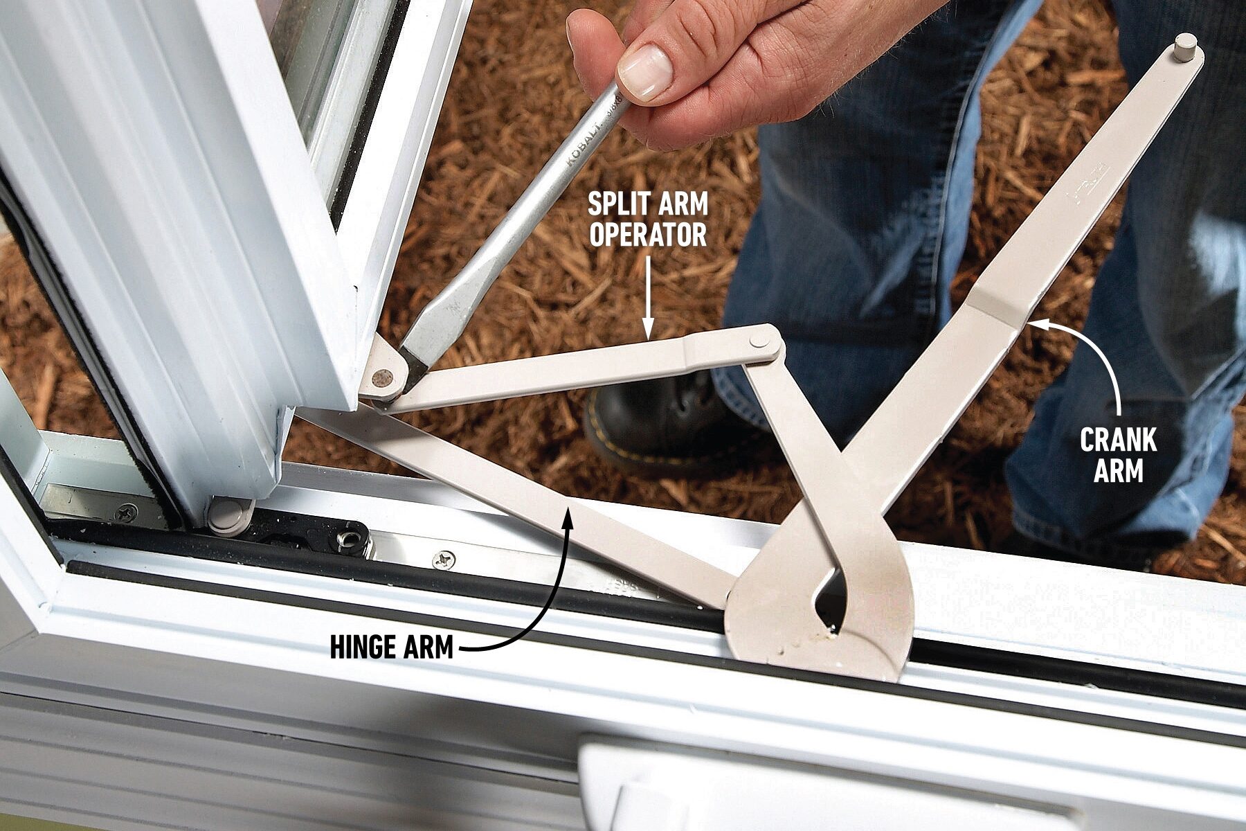 How To Repair Casement Windows Disconnect the arms