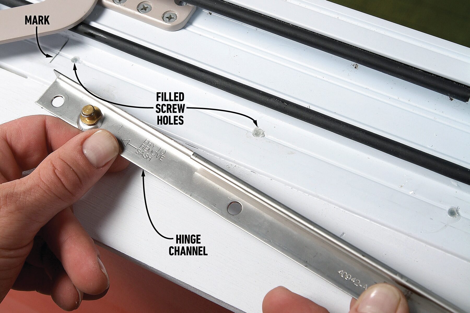 How To Repair Casement Windows Drill new holes