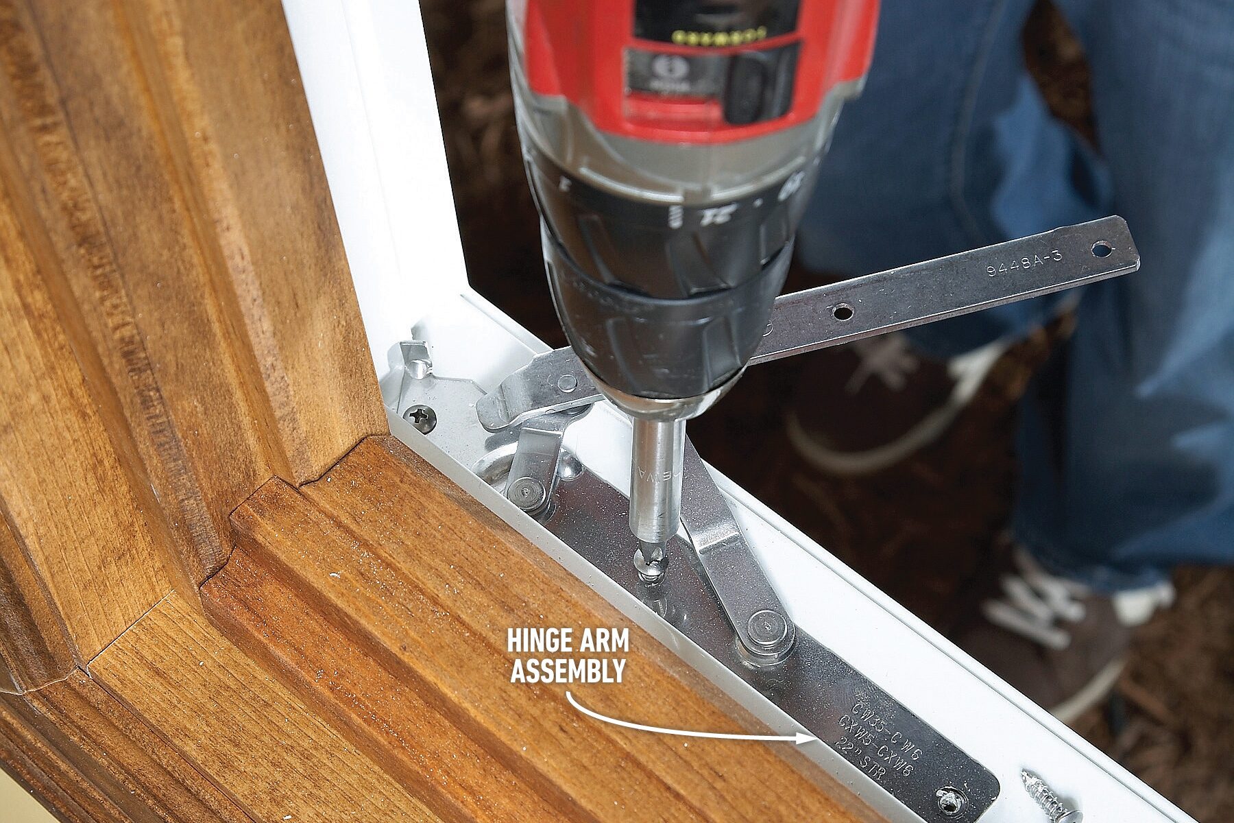 How To Repair Casement Windows Fasten the new hinge