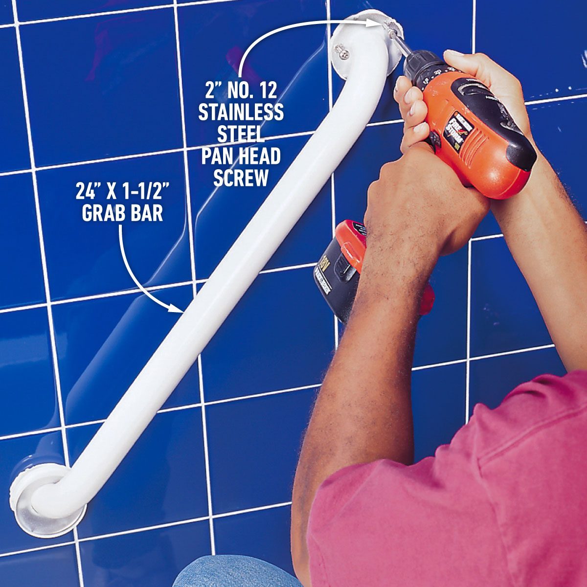 Shower Bar How To Install Bathroom Grab Bars 