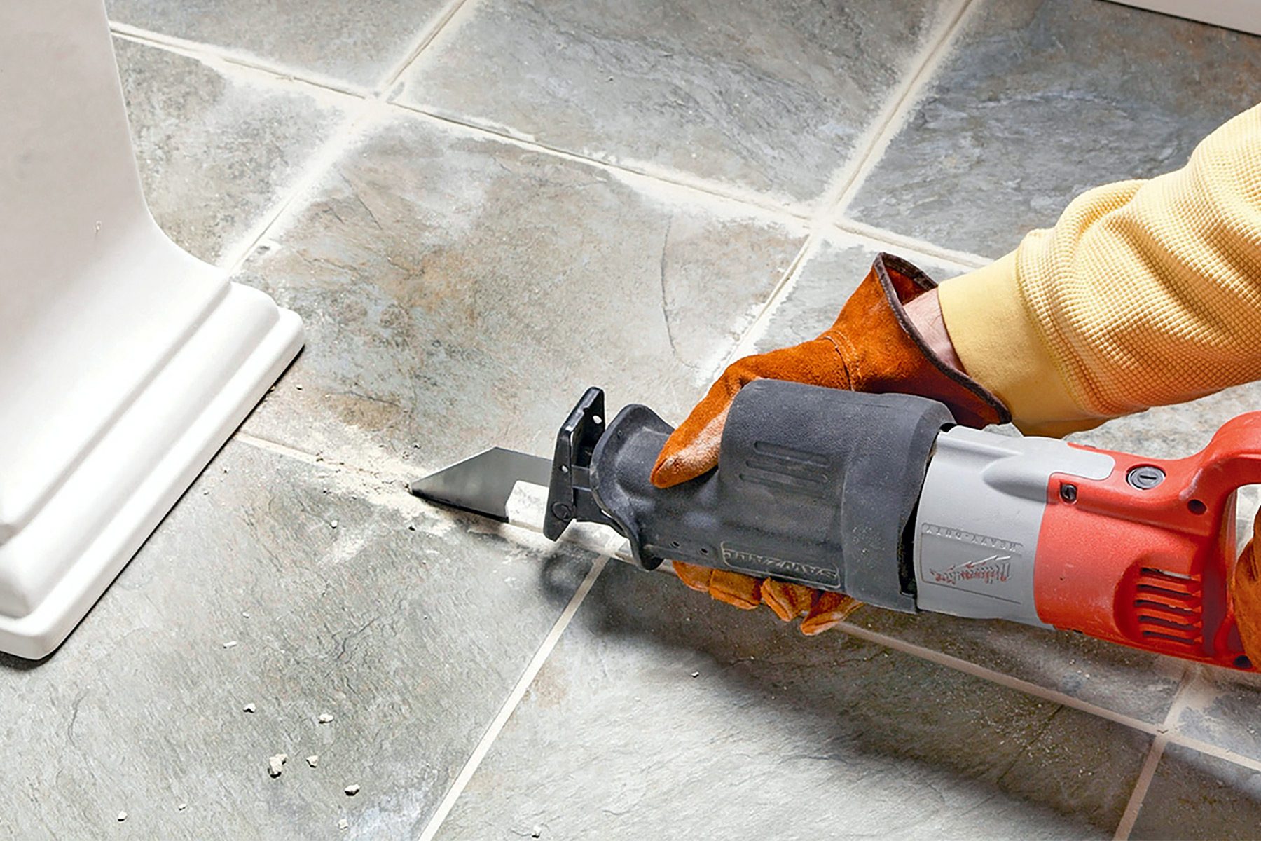 Remove Grout Faster With a Reciprocating Saw or an Oscillating Tool