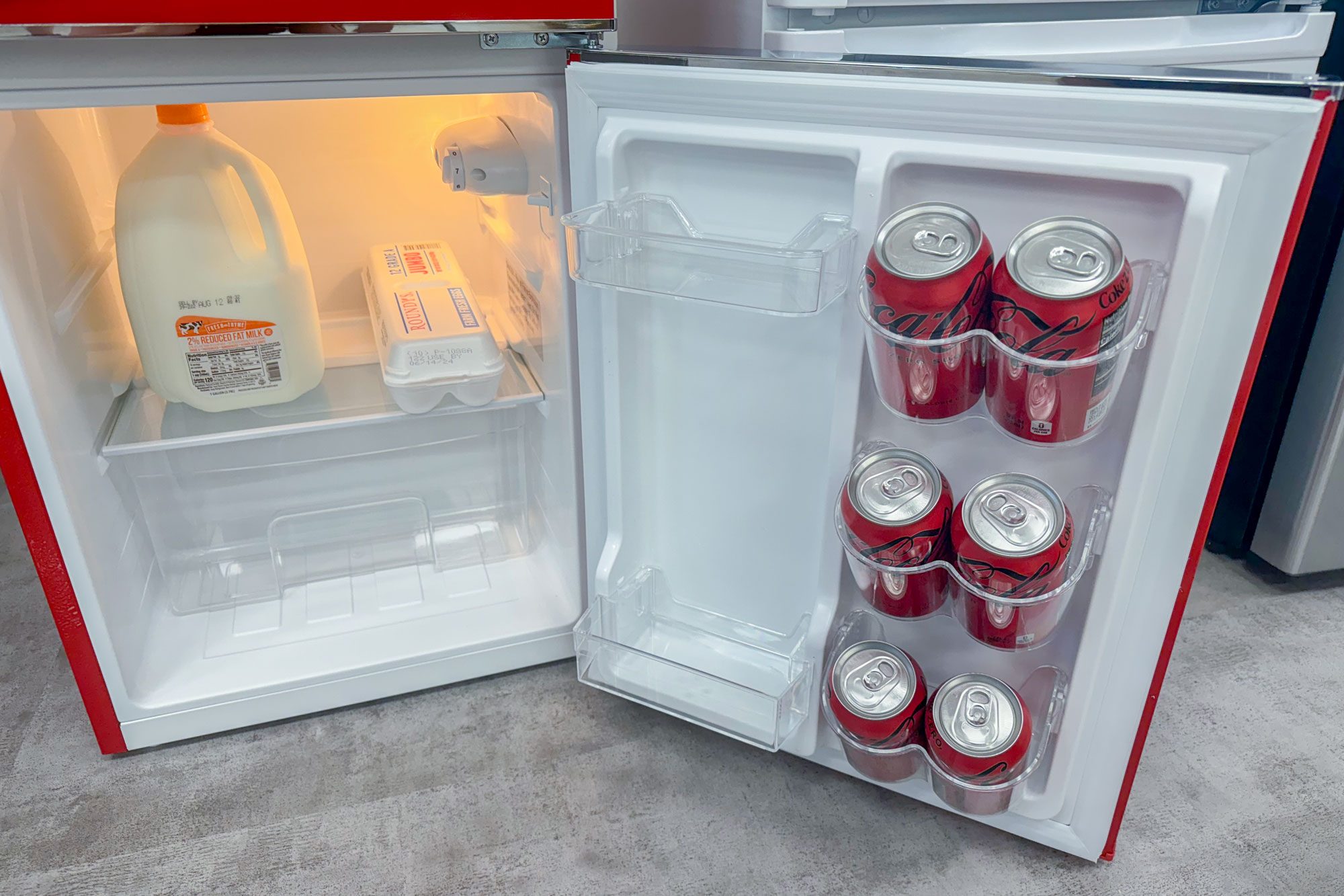 Frigidaire Retro Mini Fridge inside